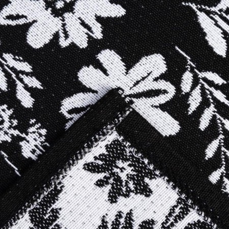 Ethel napkin Flowers Black 30x45 cm View 1, 100% PE, 370 g/m2-3