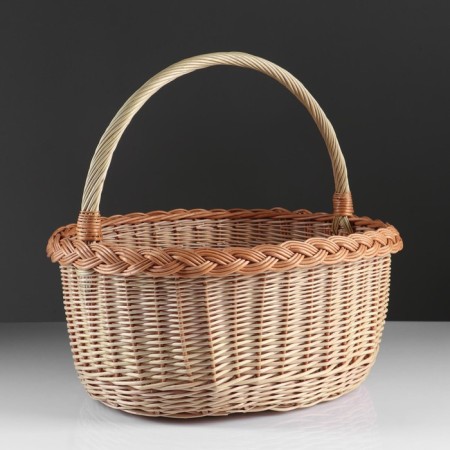 Basket "household", bottom = 33x24 cm, top = 40x31 cm, height = 19 cm, with a handle 38 cm-1