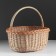 Basket "household", bottom = 33x24 cm, top = 40x31 cm, height = 19 cm, with a handle 38 cm
