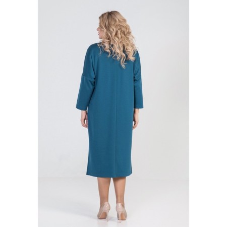 Female dress, size 64, turquoise color-5