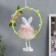 Souvenir suspension "Bunny on a wreath with flowers" mix 15x21 cm