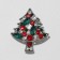 Brooch "Christmas tree" mini, color in black silver