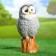 Garden figure "Owl on a tree" gray, 26cm