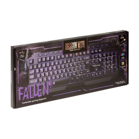 Kumo Fallen 2 K56 keyboard, game, wired, membrane, 114 keys, USB, subvy, black-5