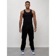 Cargo jeans male, size 56, black color