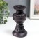 Polystone candlestick for 1 candle “Highland” black, candle included 15x8.5x8.5 cm