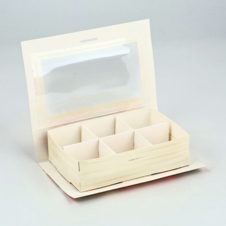Box for 6 sweets with the cells "the most beautiful" 14.5 x 9.5 x 3.5 cm-4