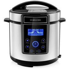 Мультиварка-скороварка BRAYER 2401BR, 1000 Вт, 6 л, 12 программ