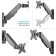 Broat Black 13 "-34" Max.8kg Black Turn and Tilt Vert 10047