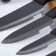 Set of knives on the stand Magistro Black, 4 objects: 3 knife, vegetable cleaning, black color