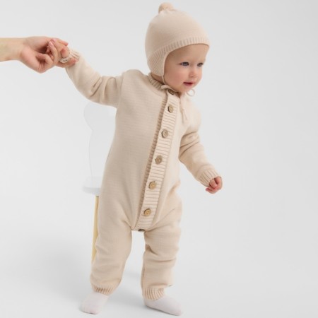 Combine Knitted Minaku, height 68-74, beige color-3