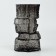 Mounter Black Flowers Vase of Black Glass 25 × 15.5 × 15.5 cm