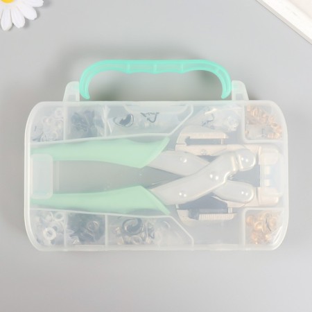 Tool for creating holes and installation of eyelets "needlework"-3