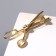 Brooch "Scissors", white color in gold