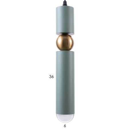 Lamp Bayerlux "Elite" 1he27 40W green-gold 6x6x130 cm.-7