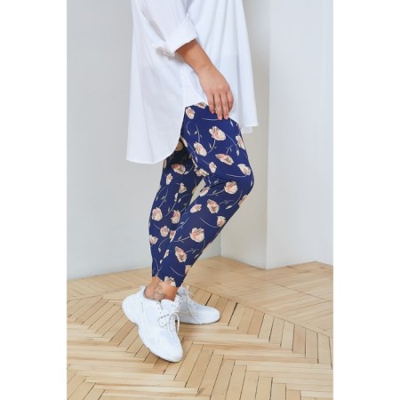 Female legins, size 64, dark blue color-3