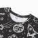T -shirt for a boy, black color/space, height 128 cm