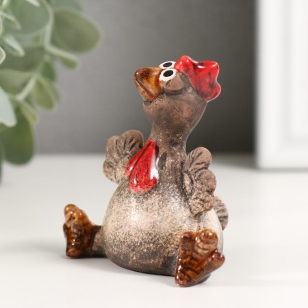 Souvenir Ceramics "Cockerel sits" 4x6.4x6.8 cm-3