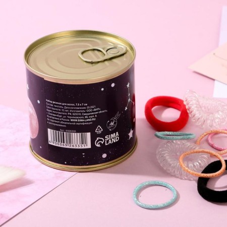 Hair elastic bands "The Wonderful Asterisk", 50 pcs., Mix-4