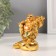 NECSK Polystone Gold "Hothey on a bag with a staff" 4.5x6.6x9.5 cm