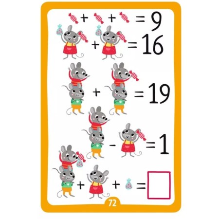 IQ reusable cards with marker "Chinese puzzles. Account within "", 6+-4