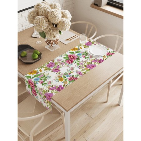 The path on the table "Sea of ​​flowers", Oxford, size 40x145 cm