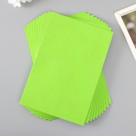 Foamiran glitter 2 mm, 20x30 cm, pistachio-1