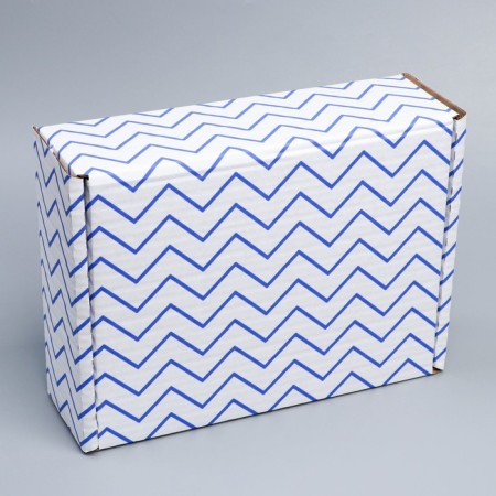 Box Gift team, packaging, "zigzag", white, 27 x 21 x 9 cm-2