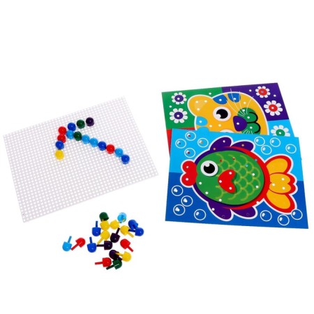 Mosaic is round, 60 elements with cards, 6 colors-10