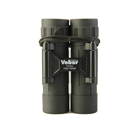 Binoculars Veber free focus PSU, 12 × 25 ff, black color-1
