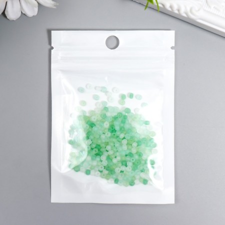 Glass 8/0 "Matte translucent. Green melange" 10 g-2