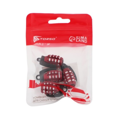 Torso valve cap, grenade, red, set 4 pcs-2