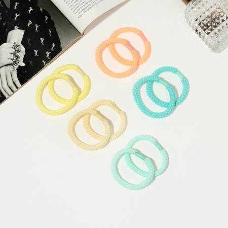 Hair gum "Sport" (set 2 pcs) Weaving luxury, 5 cm, bright mix-1