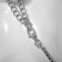Love necklace, white color in silver, 30 cm