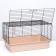 A cell for rabbits, guinea pigs "Pigger" No. 4 folding, 80 x 50 x 47 cm, beige