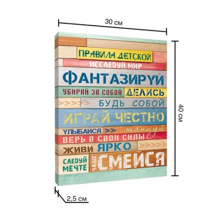 Photo -panel picture rules for children 30x40-1