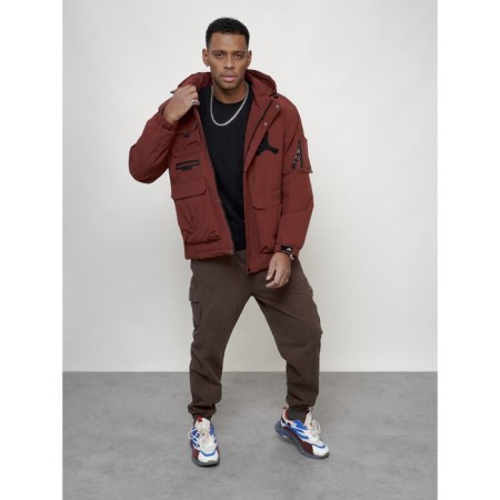 Sports male jacket, size 56, burgundy color-6