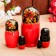 Nesting doll "mountain ash", black handkerchief, 5 puppet, 18 cm