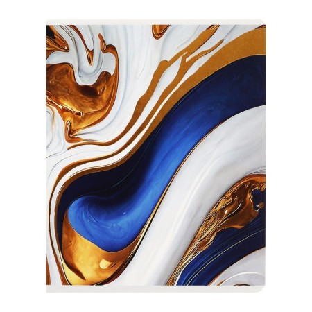 Notebook of 48 sheets in the Calligrata TOP "Marble Light", cover coated cardboard, twin-fluid, foil embossing, offset unit, whiteness 95%, mix-6