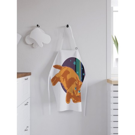 Apron of a kitchen with a photo print "Fit Confidence", adjustable, size OS-1
