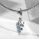 Suspension "Hare" with ice cream, the color of blue-orange in silver