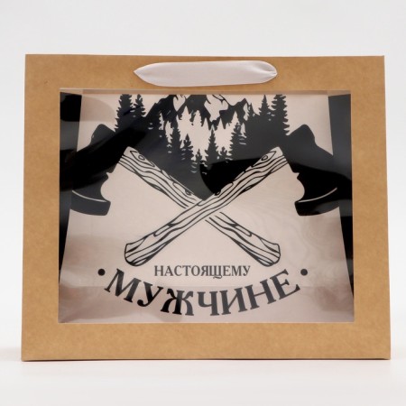PVC package window, "real man", 31 x 11 x 26 cm-1