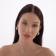 Earrings with pearls "Moon path", white color in silver