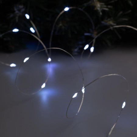 Garland "thread" 2 m dew, ip20, silver thread, 20 LED, white glow, CR2032x2-2