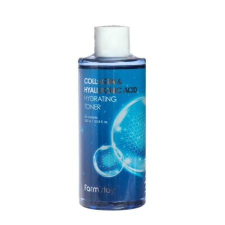 Farmstay toner with hyaluronic acid and collagen, 300 ml