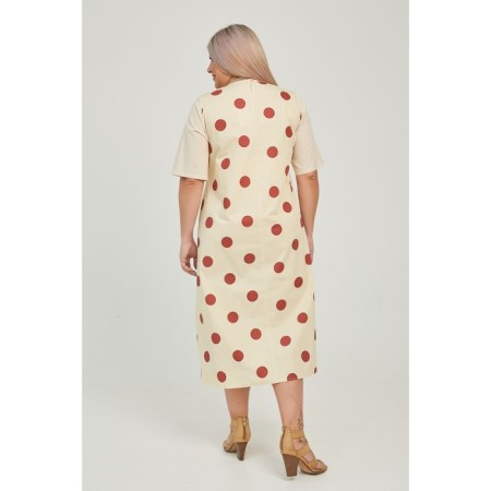 Women's dress, size 66, brown color-4