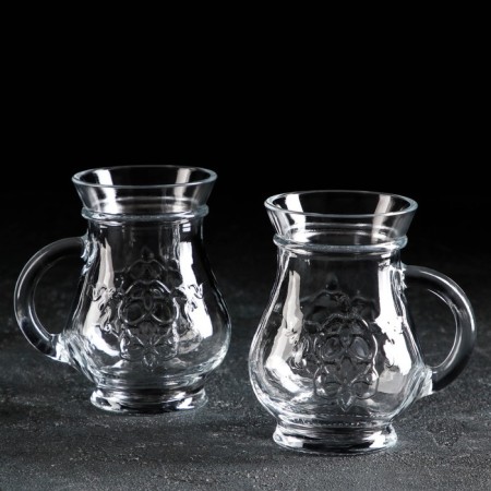 A set of glass mugs for Ayran, 330 ml, 2 pcs