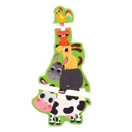 Soft puzzle for kids "Pyramid: Farm animals", 5 parts, crumb I-1
