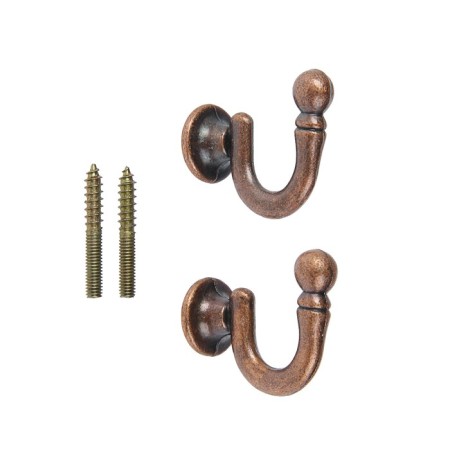 Hook for curtains ks003, one -rod, color copper-1