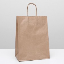 Package Crafts without print, round handle 26 x 15 x 35 cm